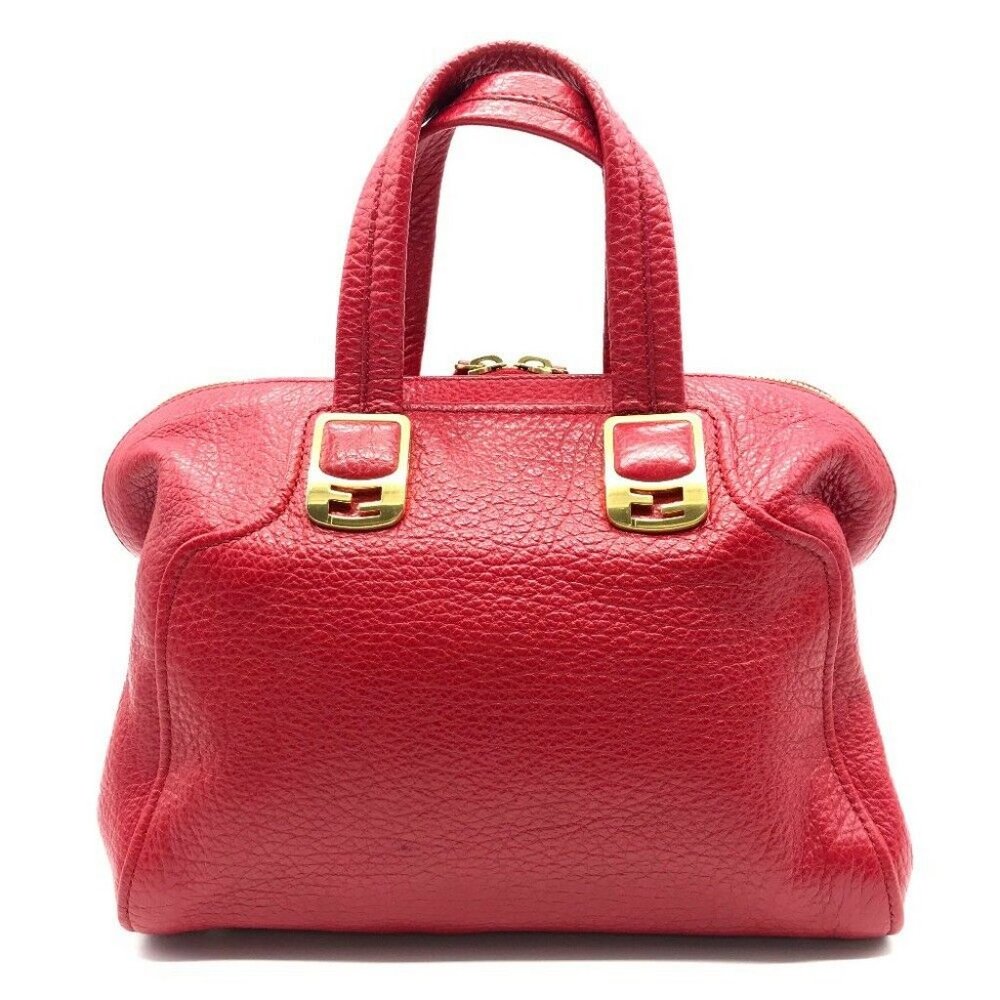 FENDI chameleon Shoulder Bag Hand Bag 2way bag Red